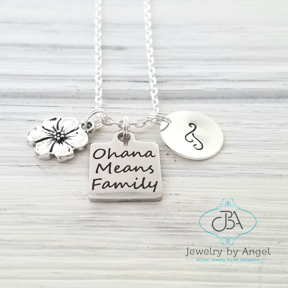 Lilo and Stitch Ohana Necklace Hawaiian  Jewelry